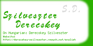 szilveszter derecskey business card